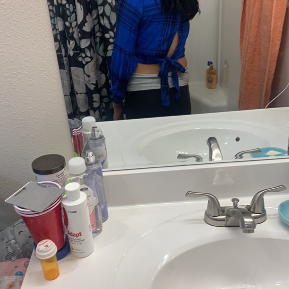 Blue long sleeve crop top from wild fable - Picture 4 of 4